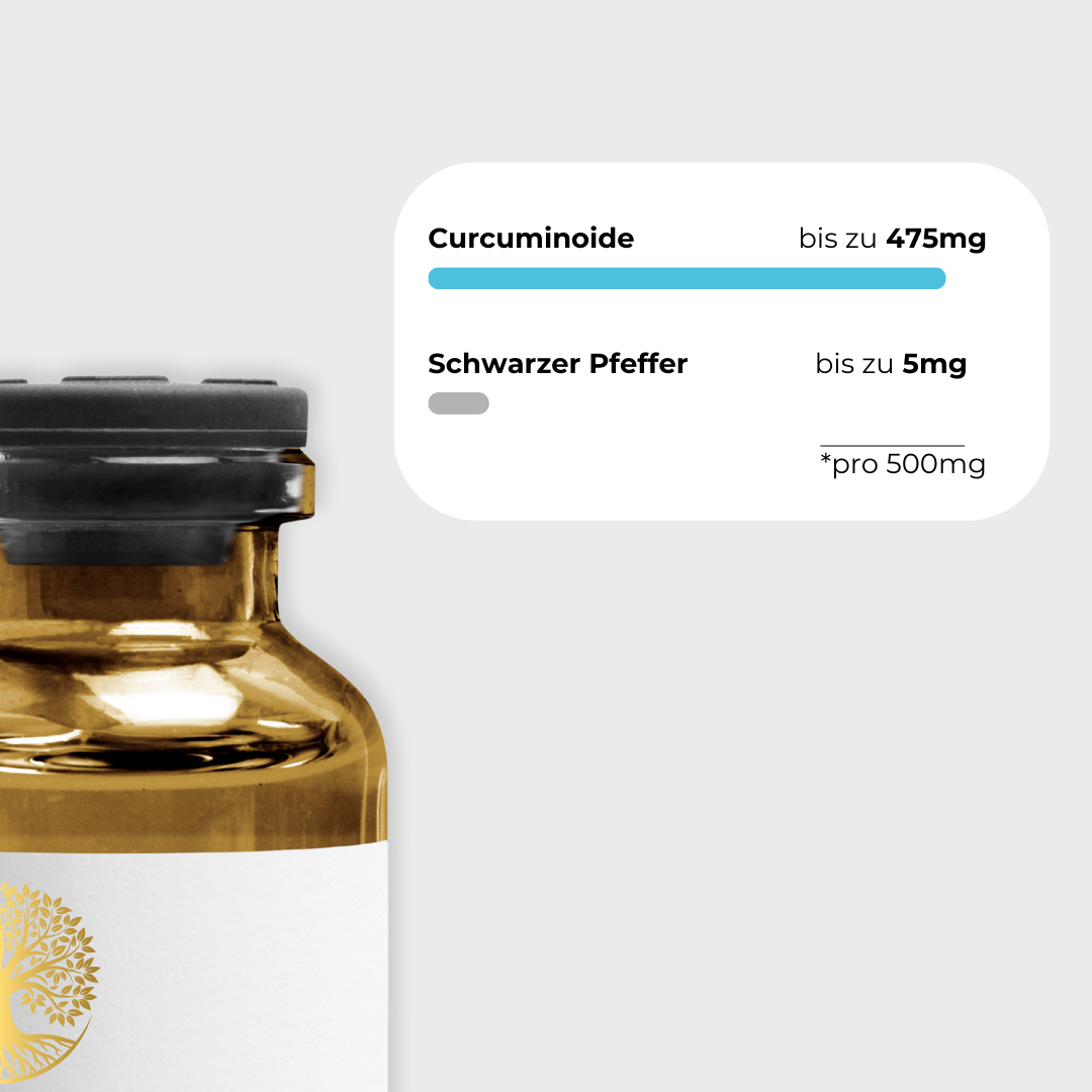 Kurkuma 500mg mit schwarz Pfefferextrakt
