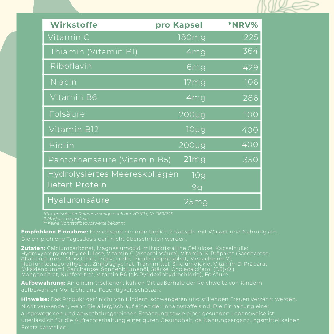 Kollagenpulver 300 g mit wichtigen Vitaminen – Orangengeschmack